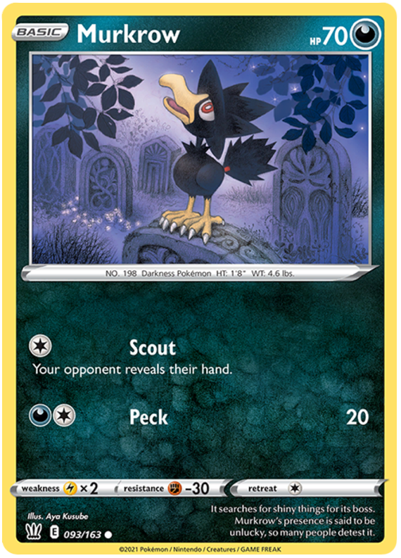 Murkrow (093/163) [Sword & Shield: Battle Styles] | Jomio and Rueliete's Cards and Comics