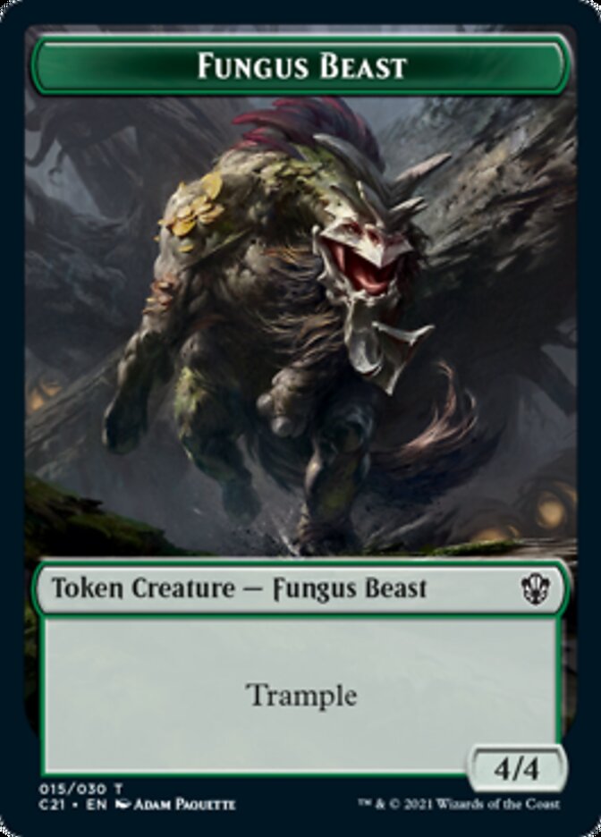 Demon // Fungus Beast Double-Sided Token [Commander 2021 Tokens] | Jomio and Rueliete's Cards and Comics