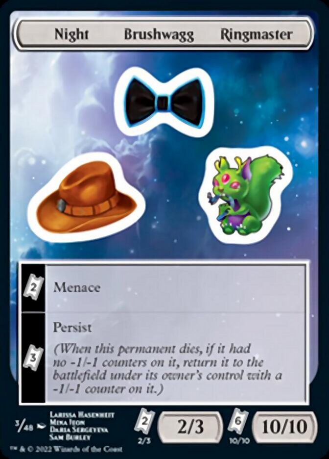 Night Brushwagg Ringmaster [Unfinity Stickers] | Jomio and Rueliete's Cards and Comics