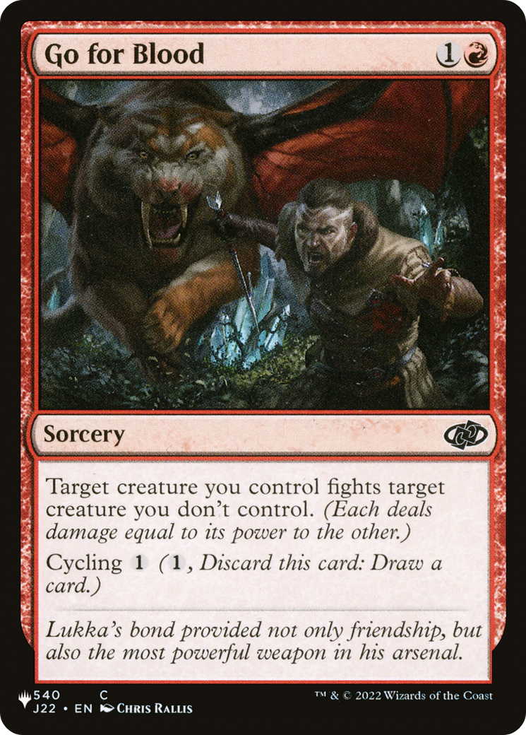 Go for Blood [The List] | Jomio and Rueliete's Cards and Comics