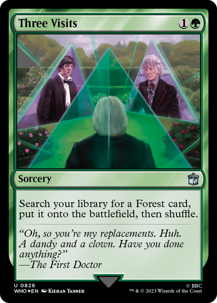 Three Visits (Surge Foil) [Doctor Who] | Jomio and Rueliete's Cards and Comics