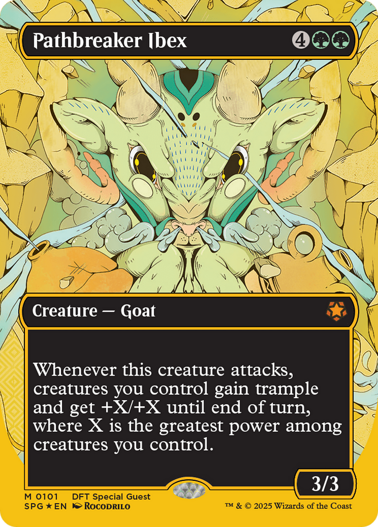 Pathbreaker Ibex (Borderless) (First-Place Foil) [Aetherdrift Special Guests] | Jomio and Rueliete's Cards and Comics