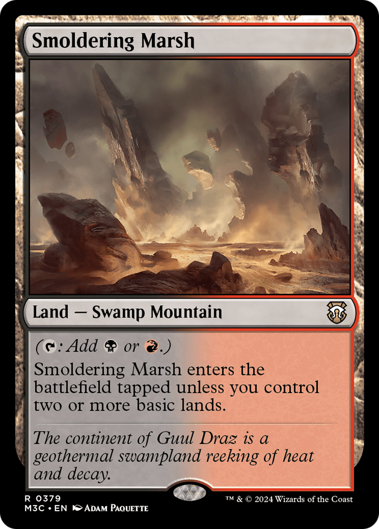 Smoldering Marsh (Ripple Foil) [Modern Horizons 3 Commander] | Jomio and Rueliete's Cards and Comics