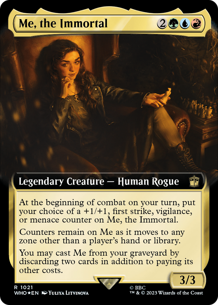 Me, the Immortal (Extended Art) (Surge Foil) [Doctor Who] | Jomio and Rueliete's Cards and Comics
