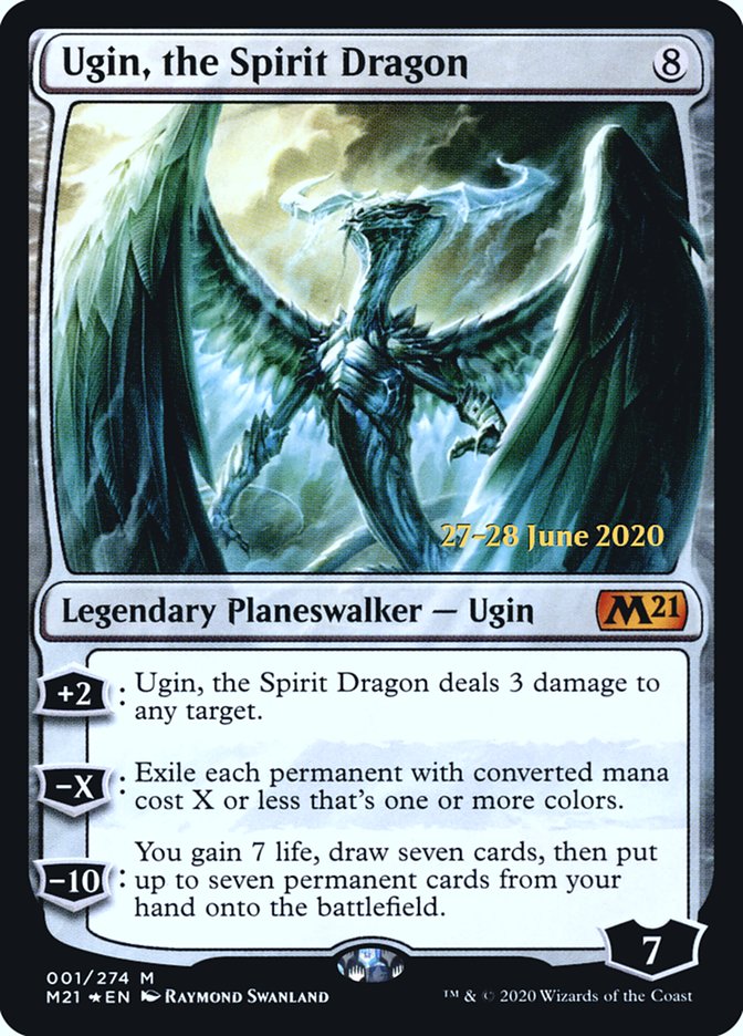 Ugin, the Spirit Dragon [Core Set 2021 Prerelease Promos] | Jomio and Rueliete's Cards and Comics