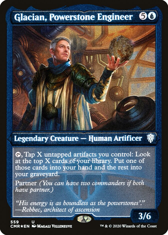 Glacian, Powerstone Engineer (Etched) [Commander Legends] | Jomio and Rueliete's Cards and Comics
