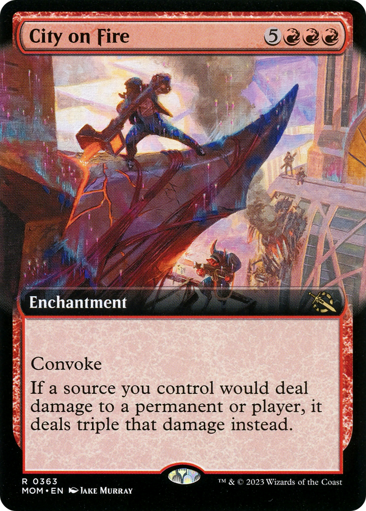 City on Fire (Extended Art) [March of the Machine] | Jomio and Rueliete's Cards and Comics