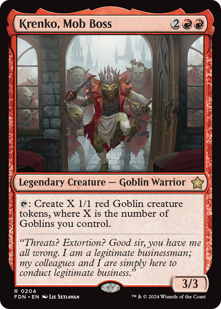 Krenko, Mob Boss [Foundations] | Jomio and Rueliete's Cards and Comics