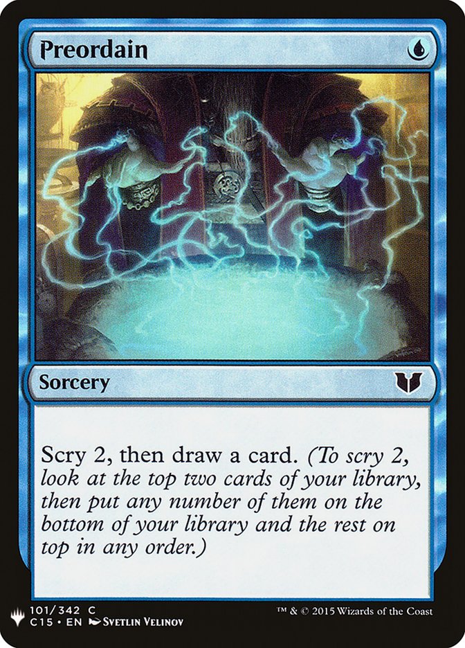 Preordain [Mystery Booster] | Jomio and Rueliete's Cards and Comics