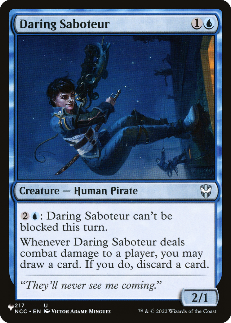 Daring Saboteur [The List] | Jomio and Rueliete's Cards and Comics