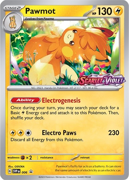 Pawmot (006) [Scarlet & Violet: Black Star Promos] | Jomio and Rueliete's Cards and Comics