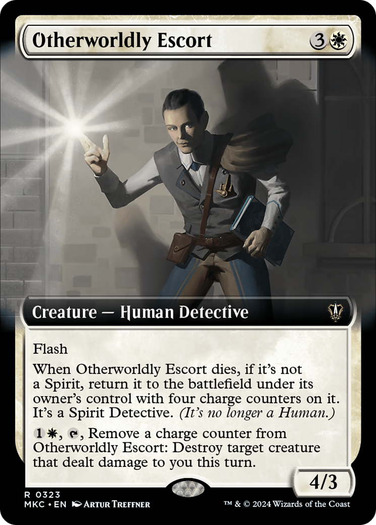 Otherworldly Escort (Extended Art) [Murders at Karlov Manor Commander] | Jomio and Rueliete's Cards and Comics
