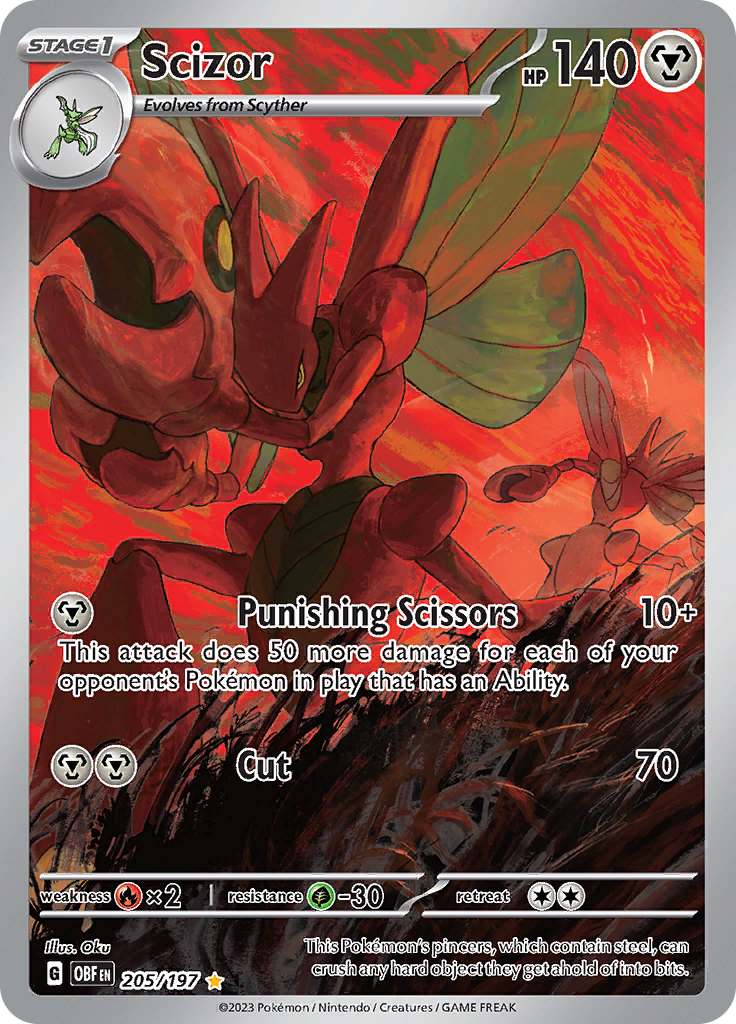 Scizor (205/197) [Scarlet & Violet: Obsidian Flames] | Jomio and Rueliete's Cards and Comics