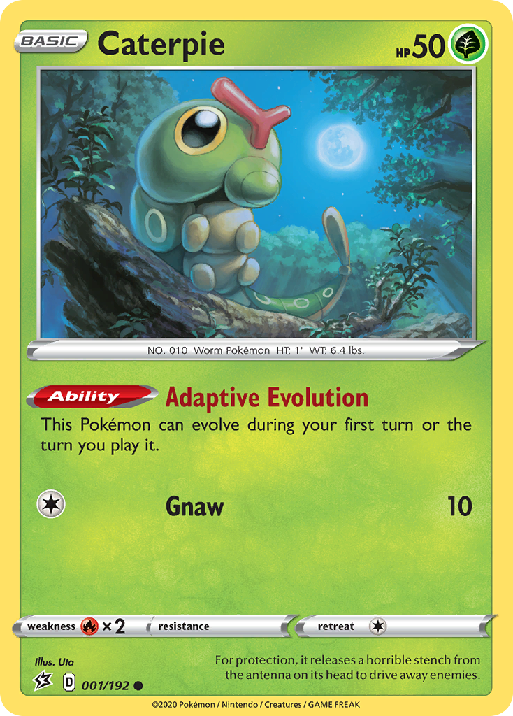 Caterpie (001/192) [Sword & Shield: Rebel Clash] | Jomio and Rueliete's Cards and Comics