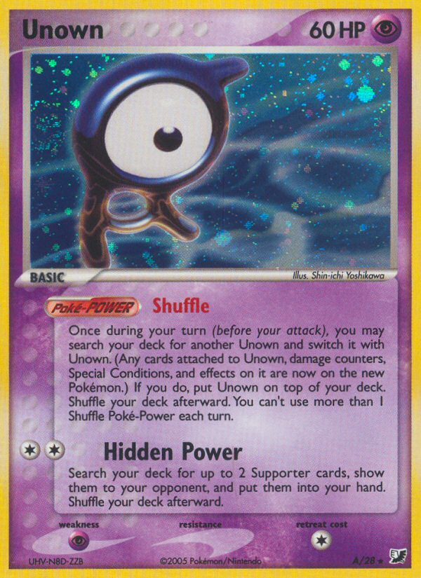 Unown (A/28) [EX: Unseen Forces] | Jomio and Rueliete's Cards and Comics