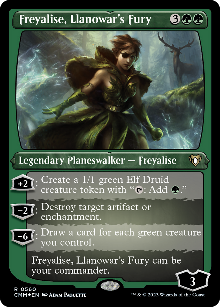 Freyalise, Llanowar's Fury (Foil Etched) [Commander Masters] | Jomio and Rueliete's Cards and Comics
