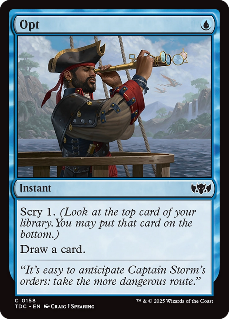 Opt [Tarkir: Dragonstorm Commander] | Jomio and Rueliete's Cards and Comics