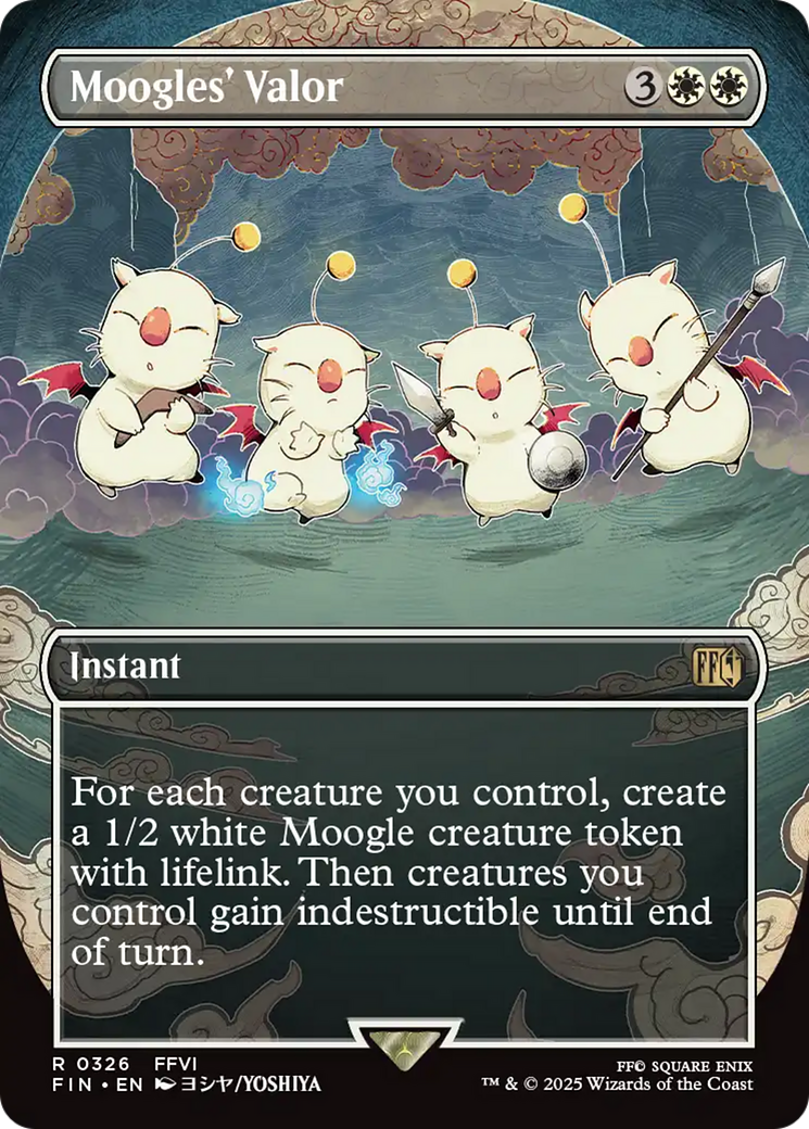 Moogles' Valor (Borderless) [FINAL FANTASY] | Jomio and Rueliete's Cards and Comics