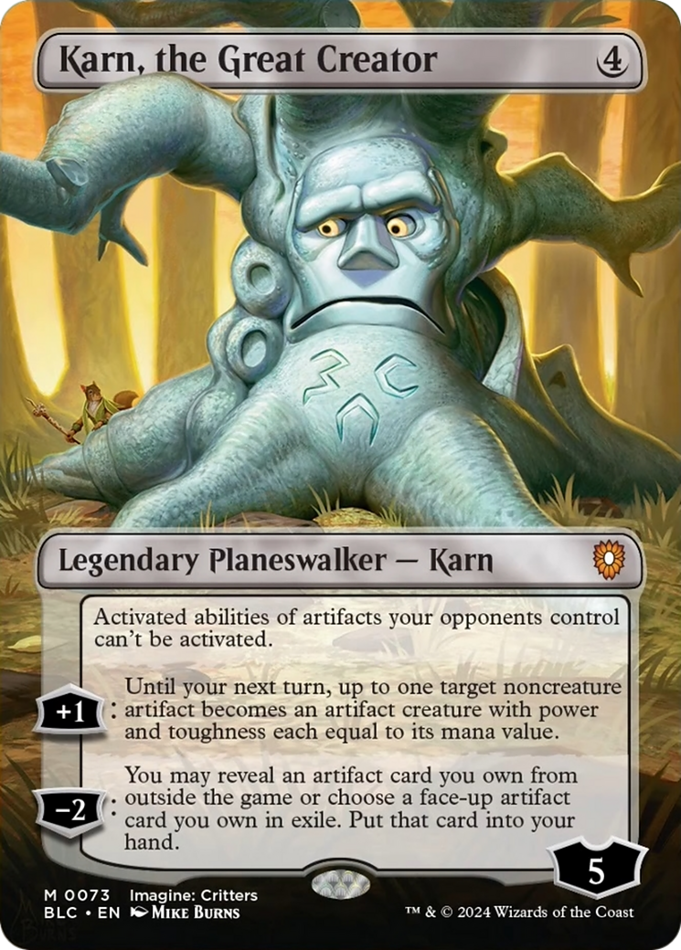 Karn, the Great Creator (Borderless) [Bloomburrow Commander] | Jomio and Rueliete's Cards and Comics