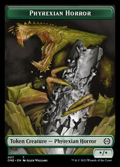 Phyrexian Mite (011) // Phyrexian Horror (007) Double-Sided Token [Phyrexia: All Will Be One Tokens] | Jomio and Rueliete's Cards and Comics