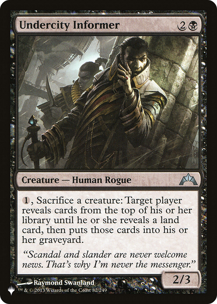 Undercity Informer [The List] | Jomio and Rueliete's Cards and Comics