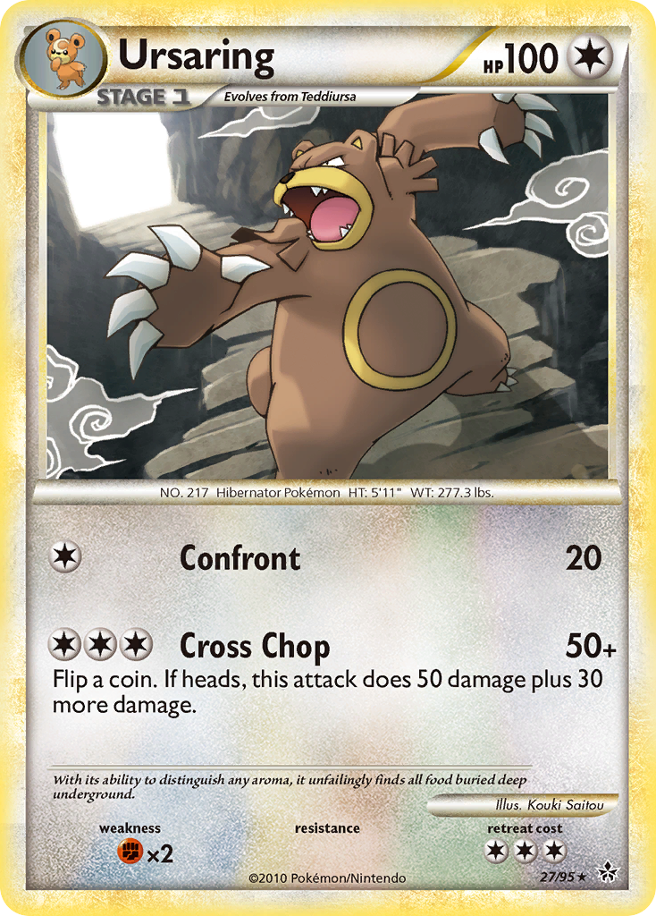 Ursaring (27/95) [HeartGold & SoulSilver: Unleashed] | Jomio and Rueliete's Cards and Comics