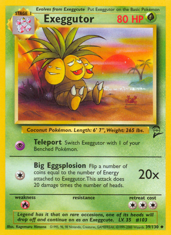 Exeggutor (39/130) [Base Set 2] | Jomio and Rueliete's Cards and Comics