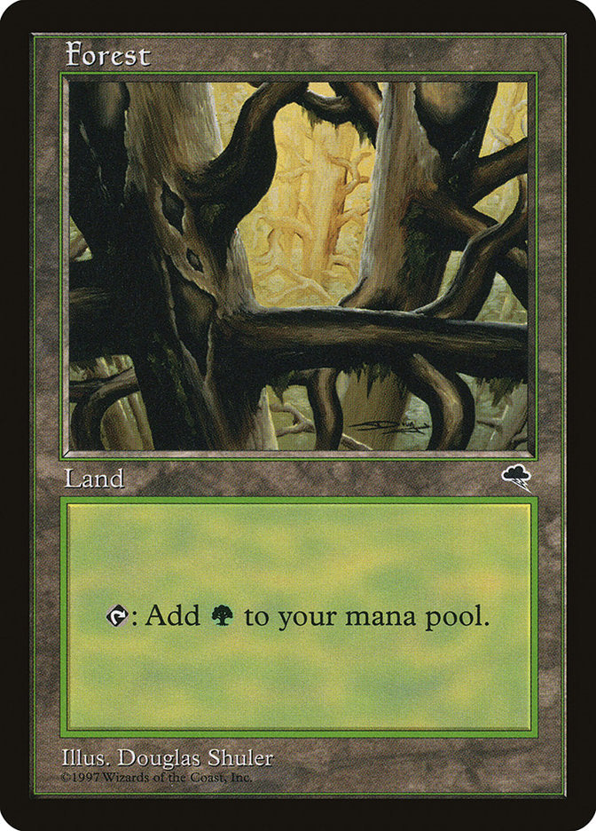 Forest (Black Signature) [Tempest] | Jomio and Rueliete's Cards and Comics