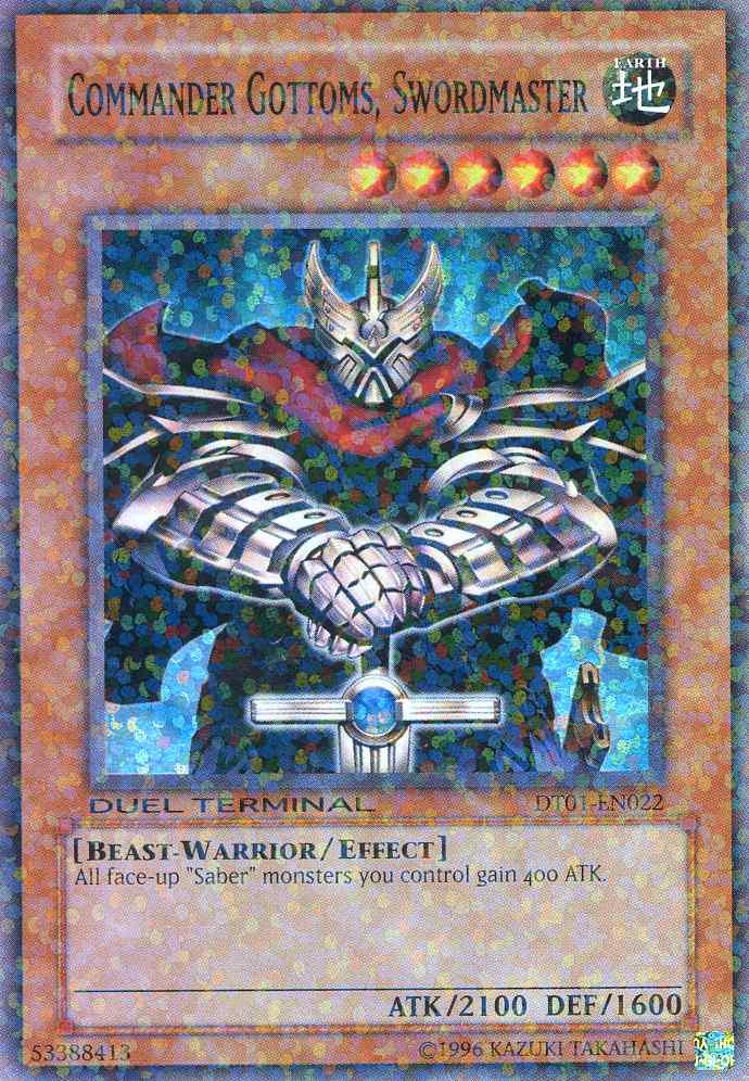 Commander Gottoms, Swordmaster [DT01-EN022] Super Rare | Jomio and Rueliete's Cards and Comics