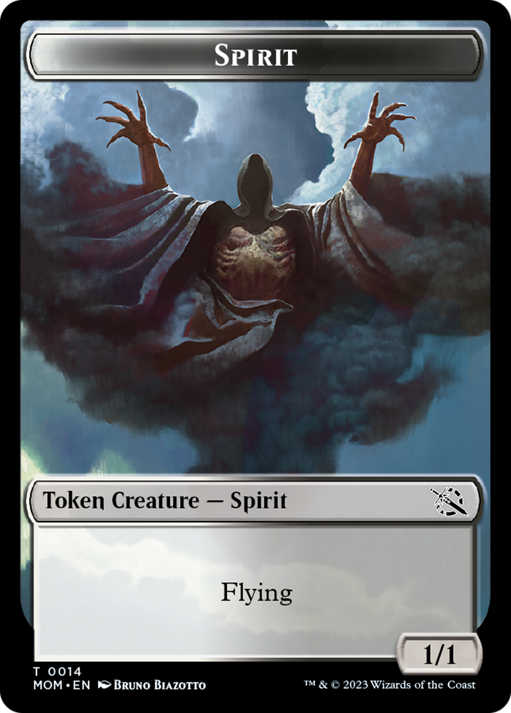 Spirit Token [March of the Machine Tokens] | Jomio and Rueliete's Cards and Comics