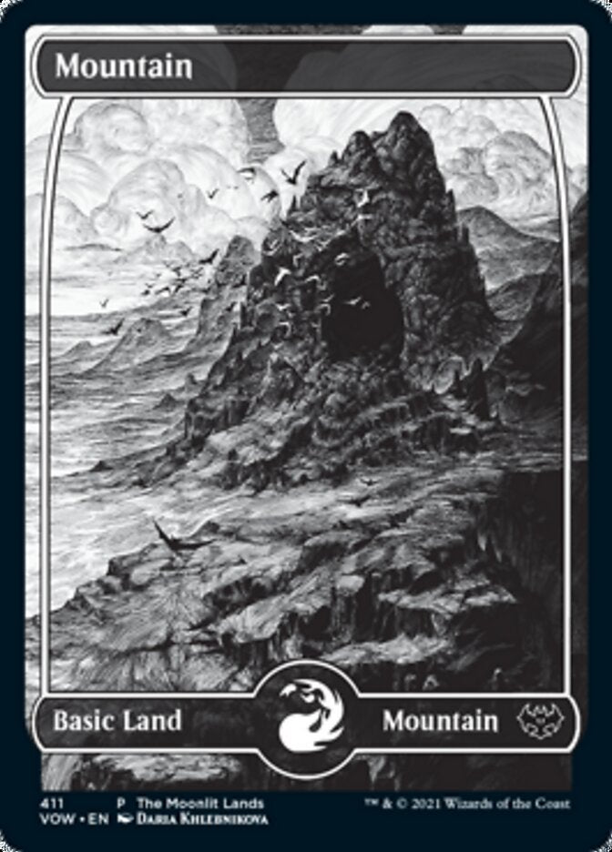 Mountain (The Moonlit Lands) (Foil Etched) [Innistrad: Crimson Vow Promos] | Jomio and Rueliete's Cards and Comics