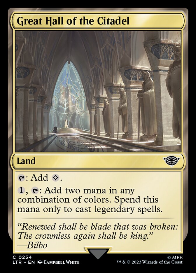 Great Hall of the Citadel [The Lord of the Rings: Tales of Middle-Earth] | Jomio and Rueliete's Cards and Comics
