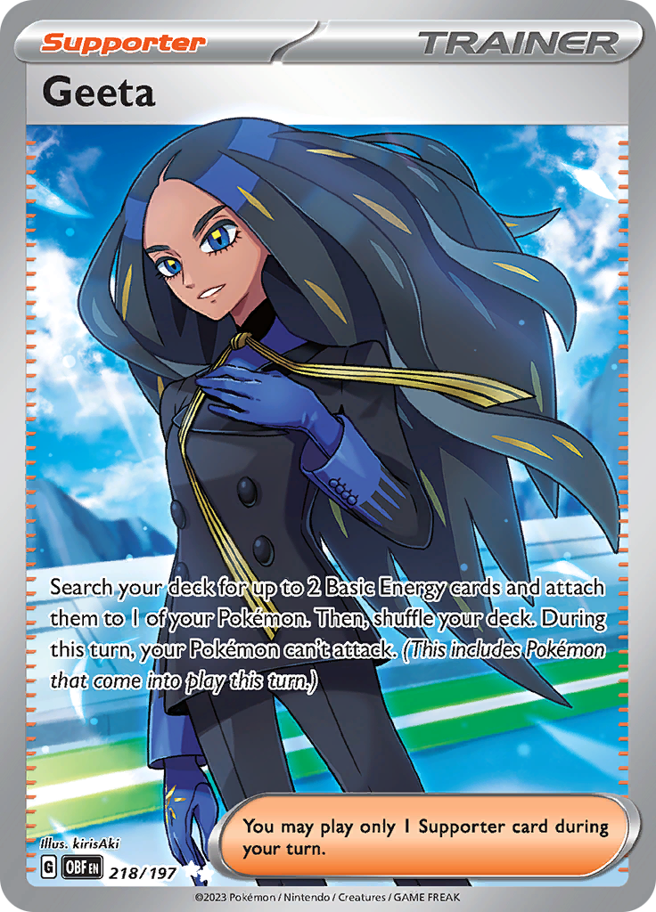 Geeta (218/197) [Scarlet & Violet: Obsidian Flames] | Jomio and Rueliete's Cards and Comics