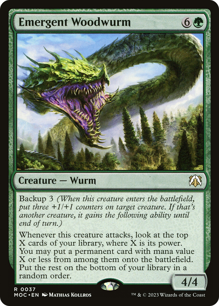 Emergent Woodwurm [March of the Machine Commander] | Jomio and Rueliete's Cards and Comics