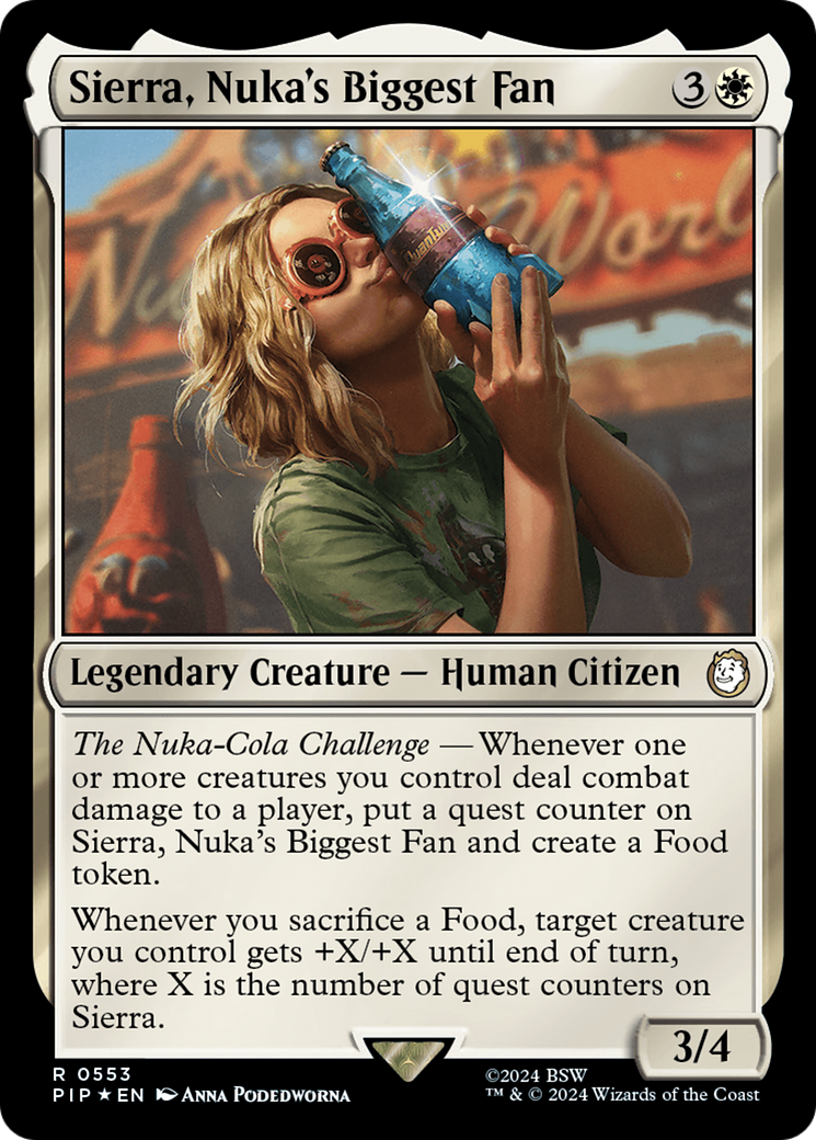 Sierra, Nuka's Biggest Fan (Surge Foil) [Fallout] | Jomio and Rueliete's Cards and Comics