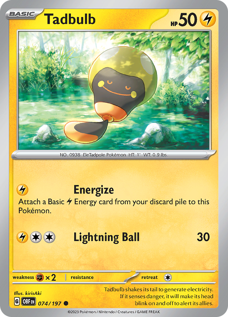 Tadbulb (074/197) [Scarlet & Violet: Obsidian Flames] | Jomio and Rueliete's Cards and Comics