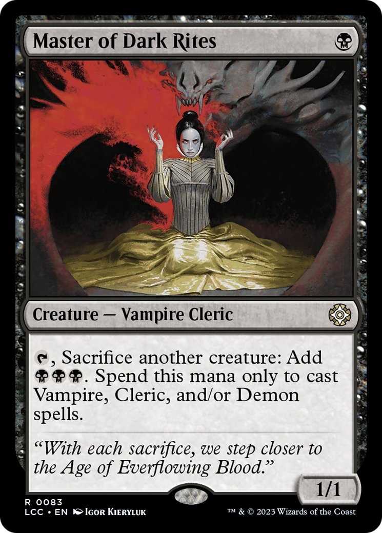 Master of Dark Rites [The Lost Caverns of Ixalan Commander] | Jomio and Rueliete's Cards and Comics