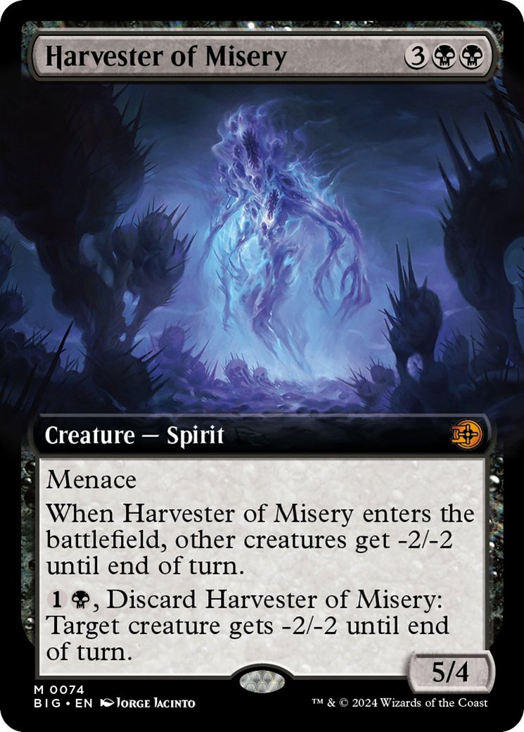 Harvester of Misery (Extended Art) [Outlaws of Thunder Junction: The Big Score] | Jomio and Rueliete's Cards and Comics