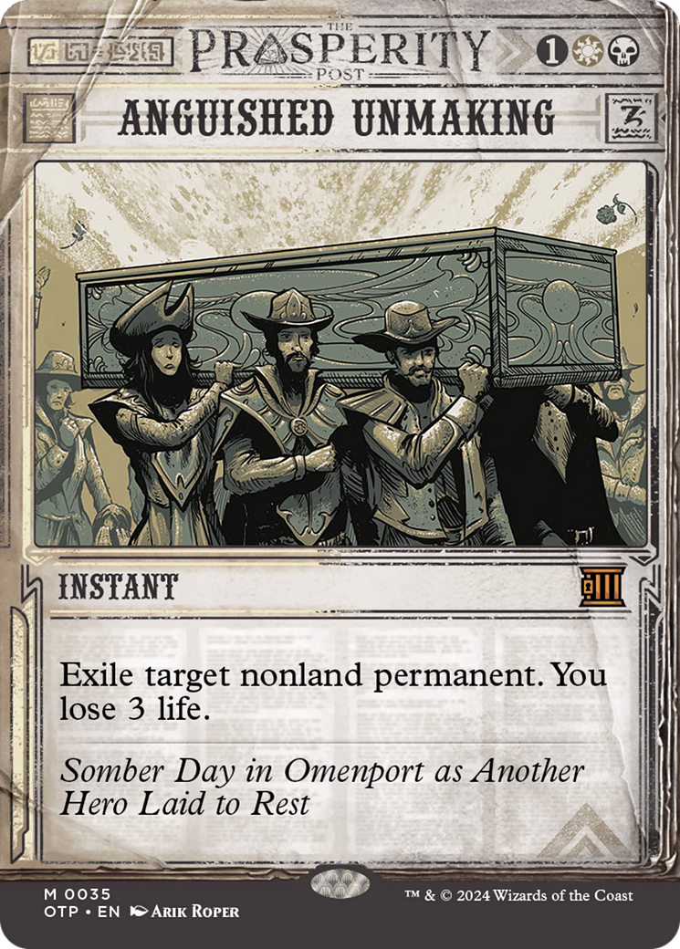 Anguished Unmaking [Outlaws of Thunder Junction: Breaking News] | Jomio and Rueliete's Cards and Comics