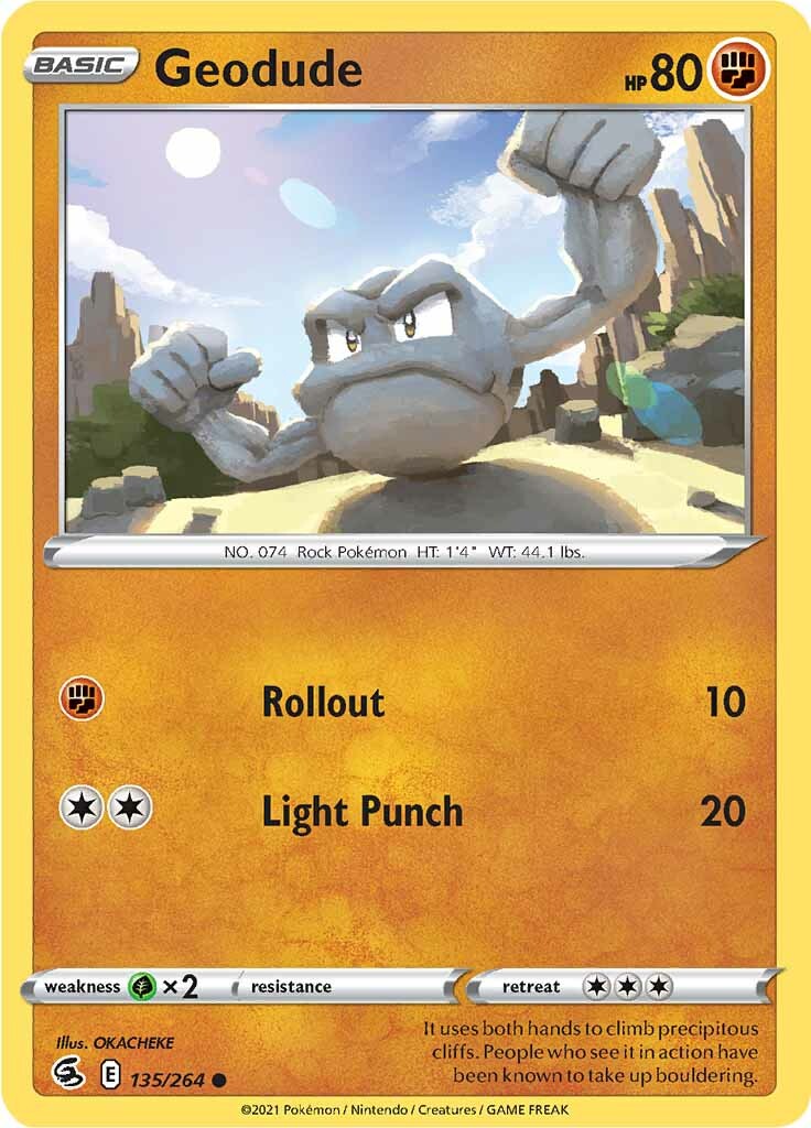 Geodude (135/264) [Sword & Shield: Fusion Strike] | Jomio and Rueliete's Cards and Comics