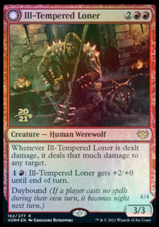 Ill-Tempered Loner // Howlpack Avenger [Innistrad: Crimson Vow Prerelease Promos] | Jomio and Rueliete's Cards and Comics