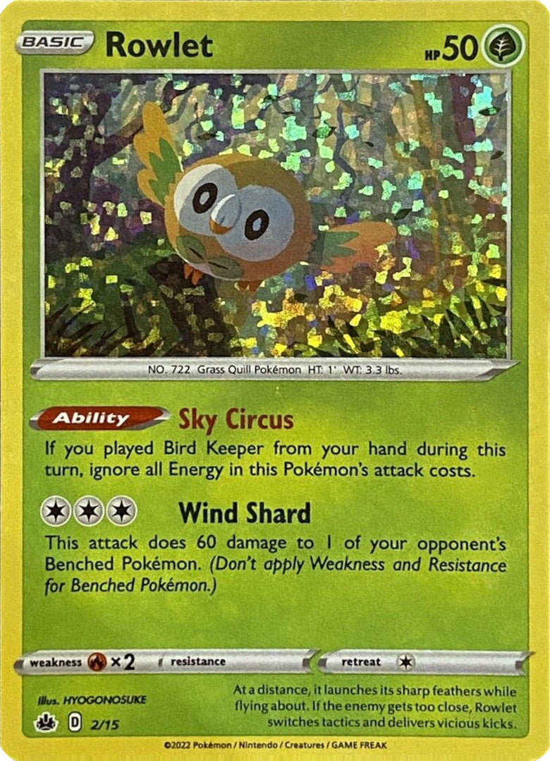 Rowlet (2/15) [McDonald's Promos: Match Battle] | Jomio and Rueliete's Cards and Comics