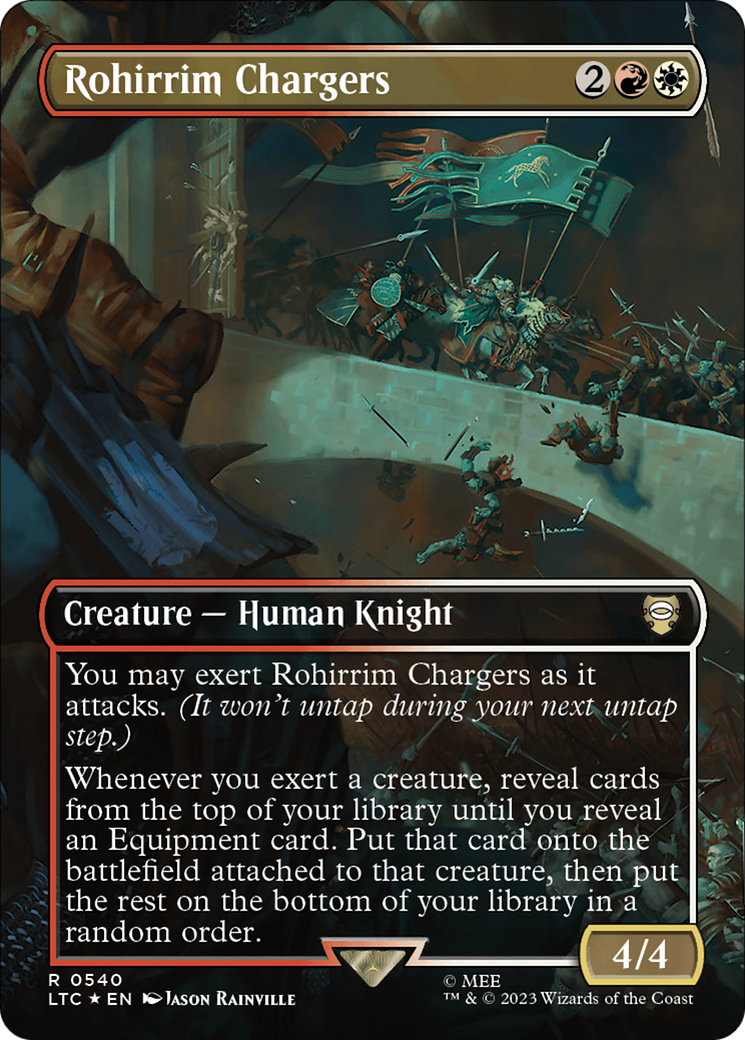 Rohirrim Chargers (Borderless) (Surge Foil) [The Lord of the Rings: Tales of Middle-Earth Commander] | Jomio and Rueliete's Cards and Comics