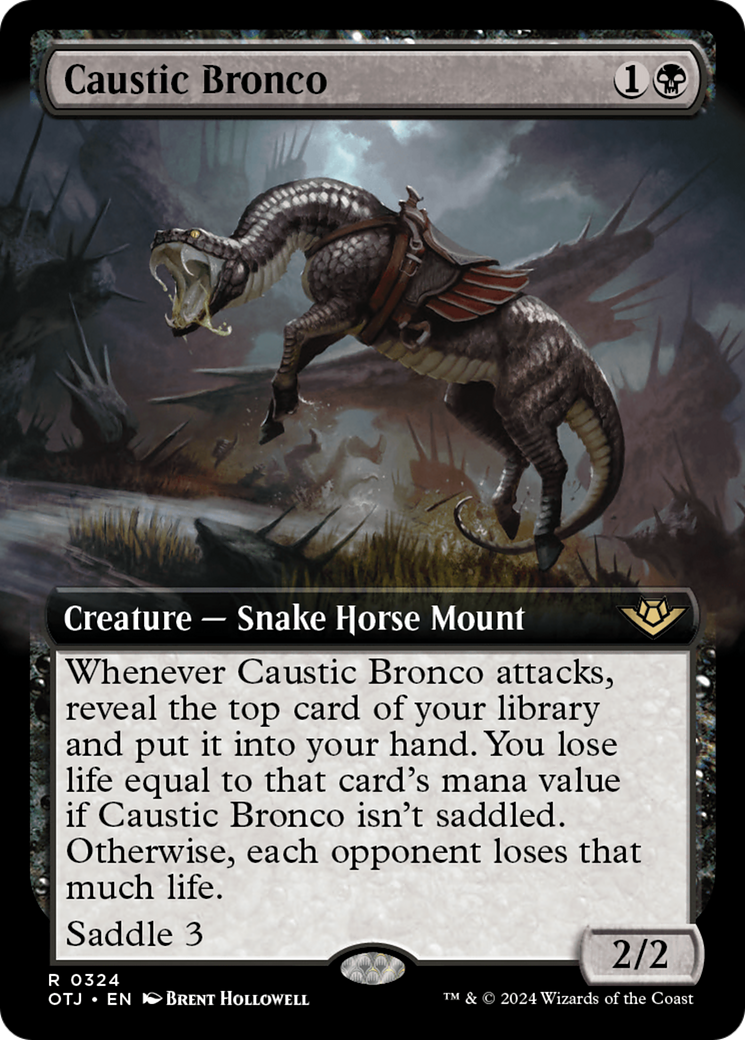 Caustic Bronco (Extended Art) [Outlaws of Thunder Junction] | Jomio and Rueliete's Cards and Comics