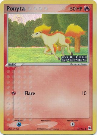 Ponyta (78/113) (Stamped) [EX: Delta Species] | Jomio and Rueliete's Cards and Comics