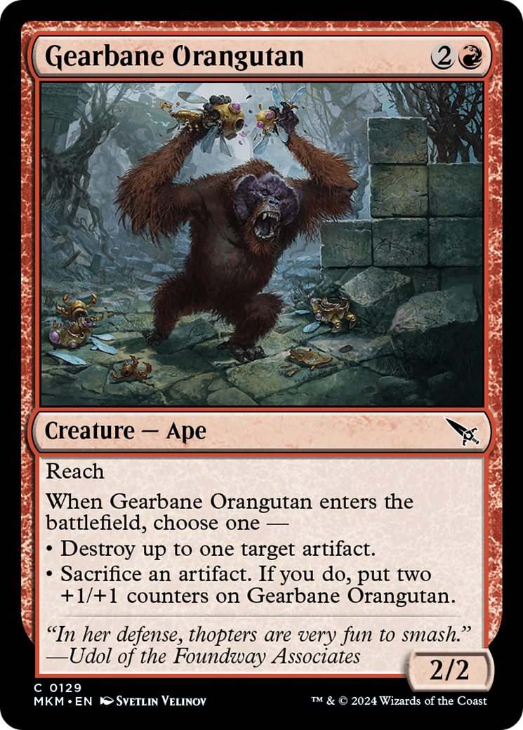 Gearbane Orangutan [Murders at Karlov Manor] | Jomio and Rueliete's Cards and Comics