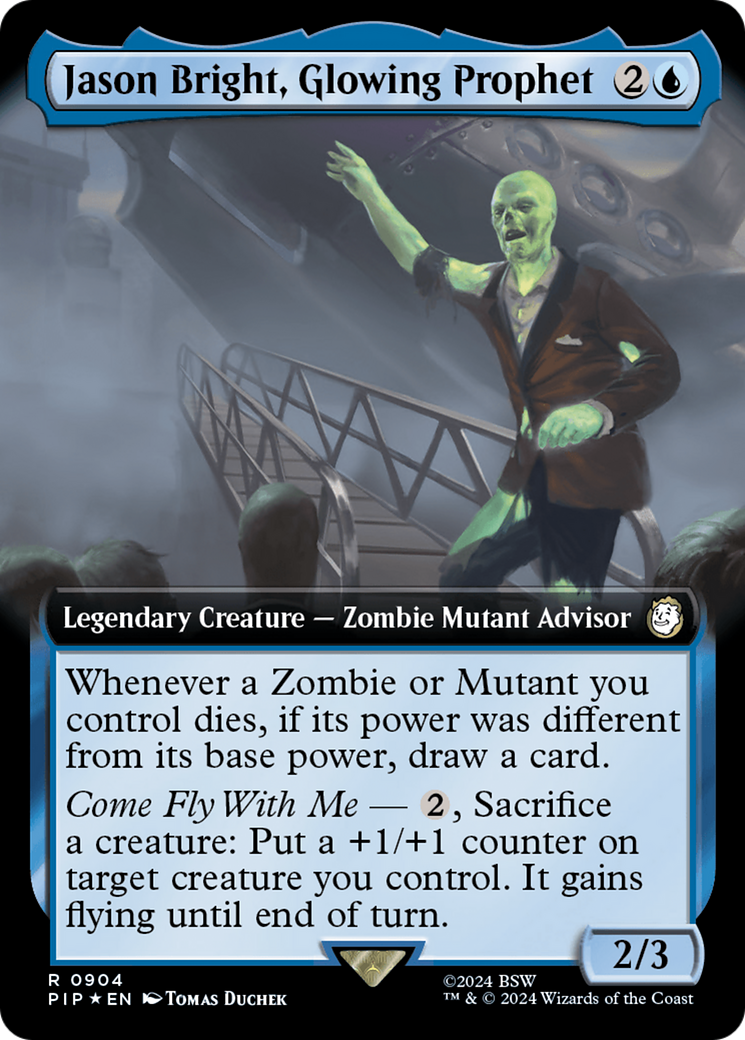 Jason Bright, Glowing Prophet (Extended Art) (Surge Foil) [Fallout] | Jomio and Rueliete's Cards and Comics