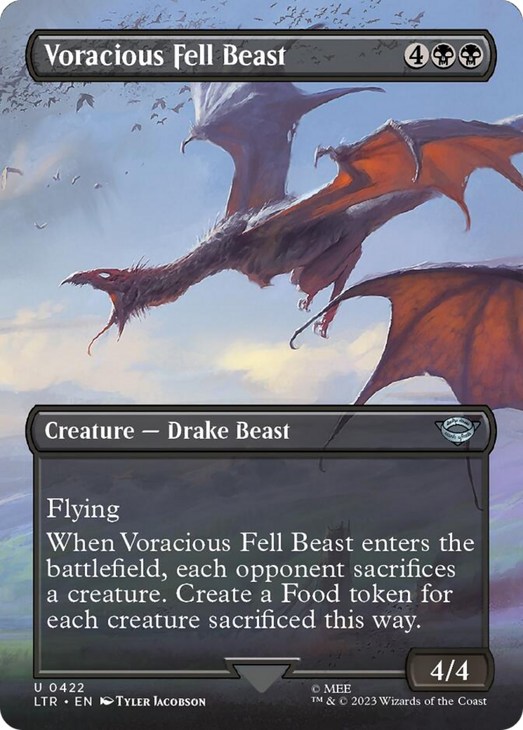 Voracious Fell Beast (Borderless Alternate Art) [The Lord of the Rings: Tales of Middle-Earth] | Jomio and Rueliete's Cards and Comics