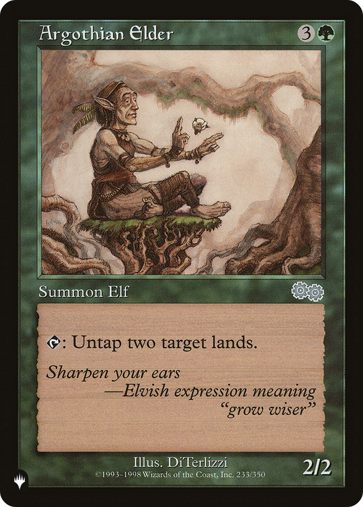 Argothian Elder [The List] | Jomio and Rueliete's Cards and Comics