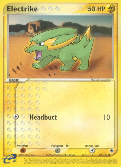 Electrike (52/109) [EX: Ruby & Sapphire] | Jomio and Rueliete's Cards and Comics